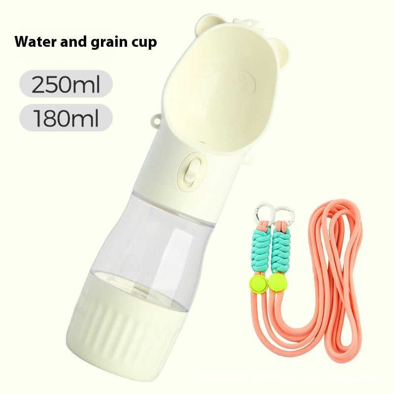 2 In 1 Portable Dog Water Bottle & Feeder For Hiking